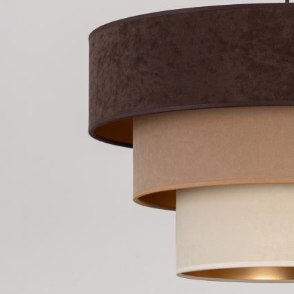 Brilagi - Suspension sur câble LUNETA 1xE27/60W/230V Ø 40 cm marron/beige/crème