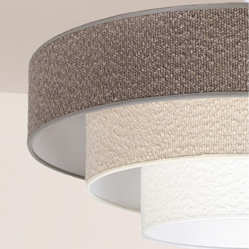Brilagi - Suspension sur câble LUNETA 3xE27/60W/230V Ø 80 cm gris/crème/blanc