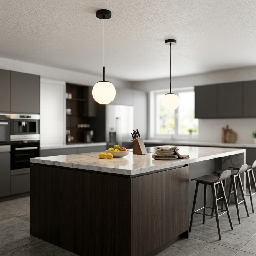 Brilagi - Suspension sur câble MILO 1xE27/60W/230V noire