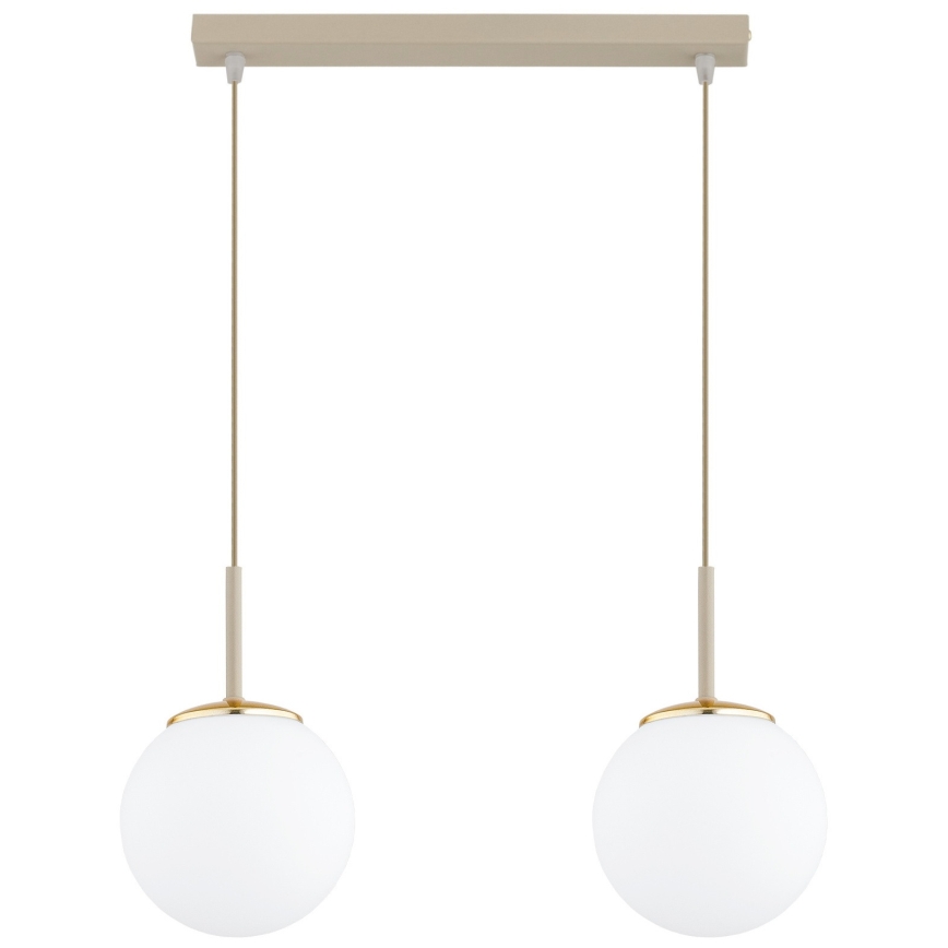 Brilagi - Suspension sur câble MILO 2xE27/60W/230V beige/doré