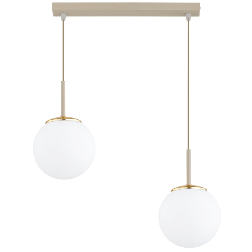 Brilagi - Suspension sur câble MILO 2xE27/60W/230V beige/doré