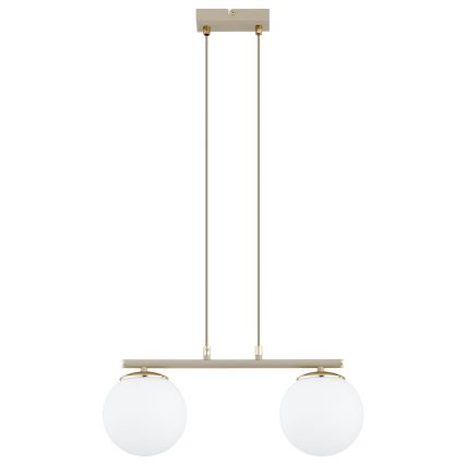 Brilagi - Suspension sur câble MILO 2xE27/60W/230V beige/doré