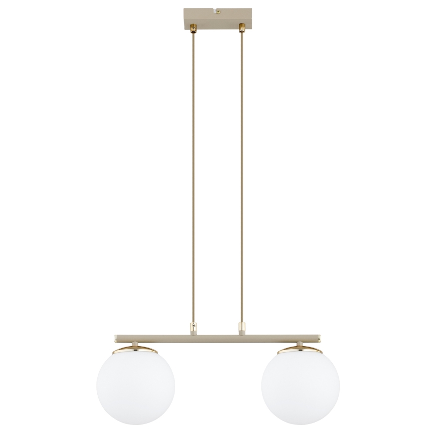Brilagi - Suspension sur câble MILO 2xE27/60W/230V beige/doré