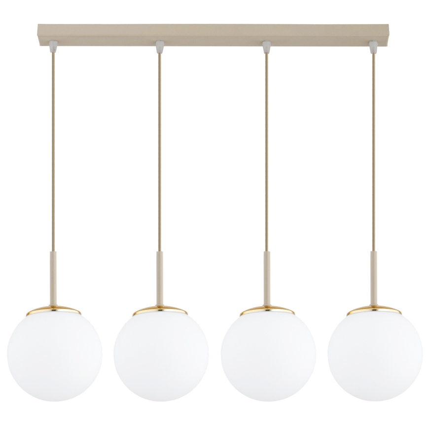 Brilagi - Suspension sur câble MILO 4xE27/60W/230V beige/doré