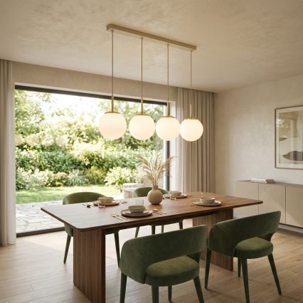 Brilagi - Suspension sur câble MILO 4xE27/60W/230V beige/doré