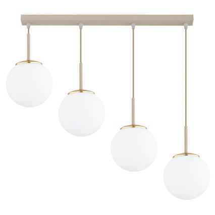 Brilagi - Suspension sur câble MILO 4xE27/60W/230V beige/doré