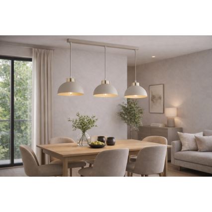 Brilagi - Suspension sur câble MOON 3xE27/60W/230V beige/doré