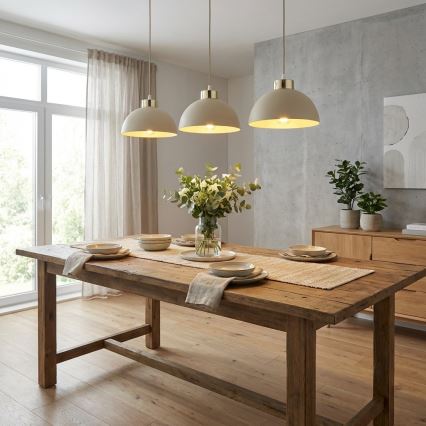 Brilagi - Suspension sur câble MOON 3xE27/60W/230V beige/doré