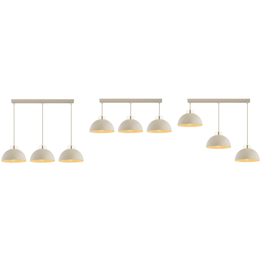 Brilagi - Suspension sur câble MOON 3xE27/60W/230V beige/doré