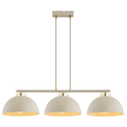 Brilagi - Suspension sur câble MOON 3xE27/60W/230V beige/doré