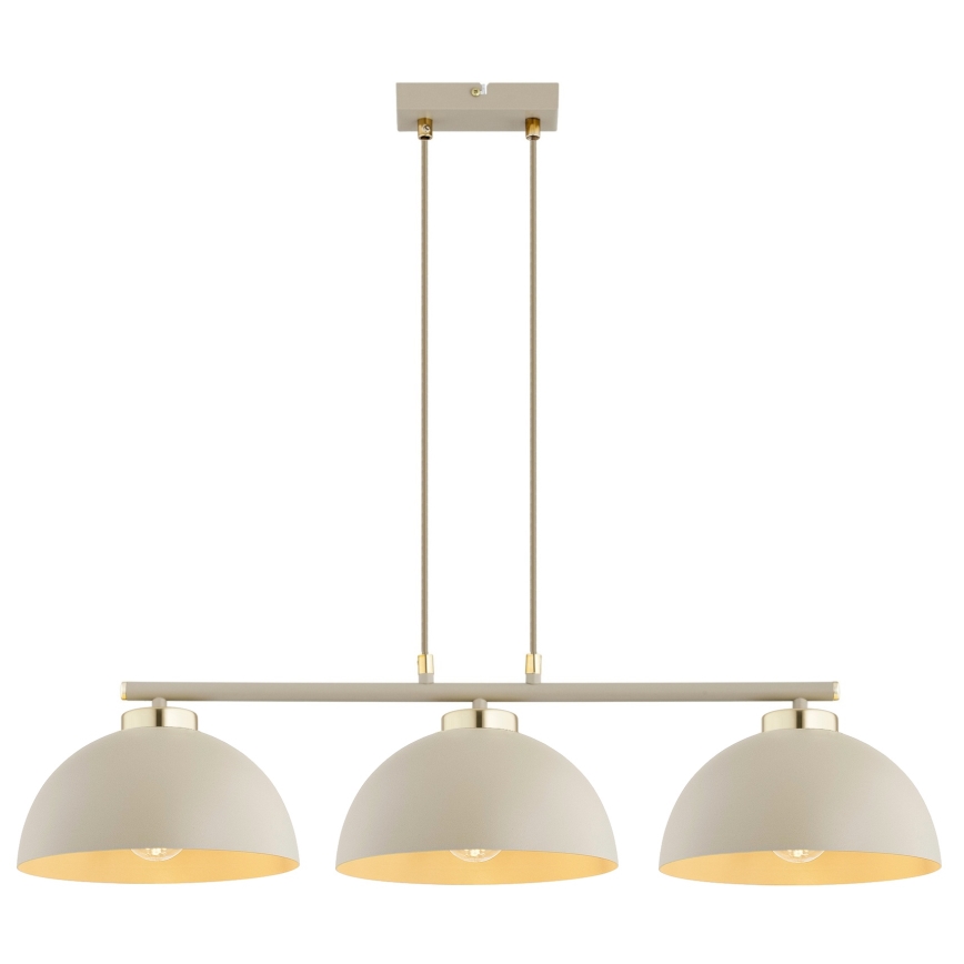 Brilagi - Suspension sur câble MOON 3xE27/60W/230V beige/doré