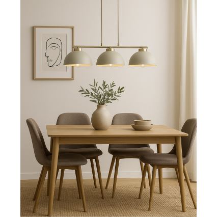 Brilagi - Suspension sur câble MOON 3xE27/60W/230V beige/doré