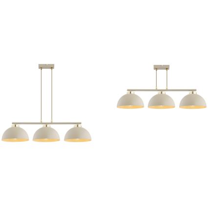 Brilagi - Suspension sur câble MOON 3xE27/60W/230V beige/doré