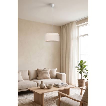 Brilagi - Suspension sur câble PADOVA 1xE27/60W/230V Ø 40 cm crème
