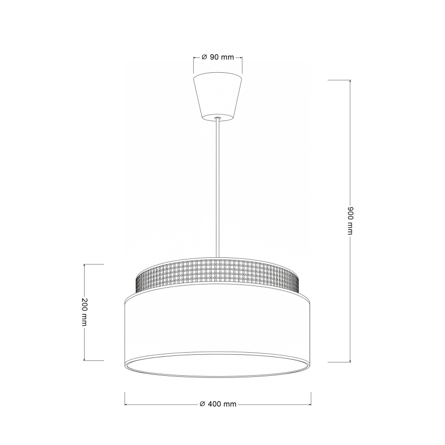 Brilagi - Suspension sur câble PADOVA 1xE27/60W/230V Ø 40 cm crème