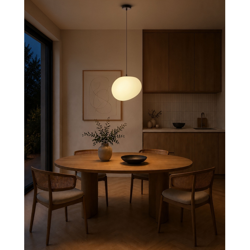 BRILAGI - Suspension sur câble PEBBLES 1xE27/40W/230V Ø 30 cm noire