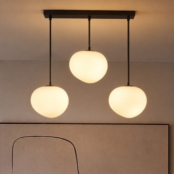BRILAGI - Suspension sur câble PEBBLES 3xE27/40W/230V noire