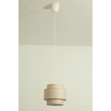 Brilagi - Suspension sur câble RESNA 1xE27/60W/230V Ø 20 cm beige