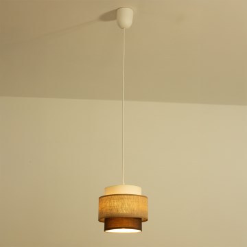 Brilagi - Suspension sur câble RESNA 1xE27/60W/230V Ø 20 cm beige/noir