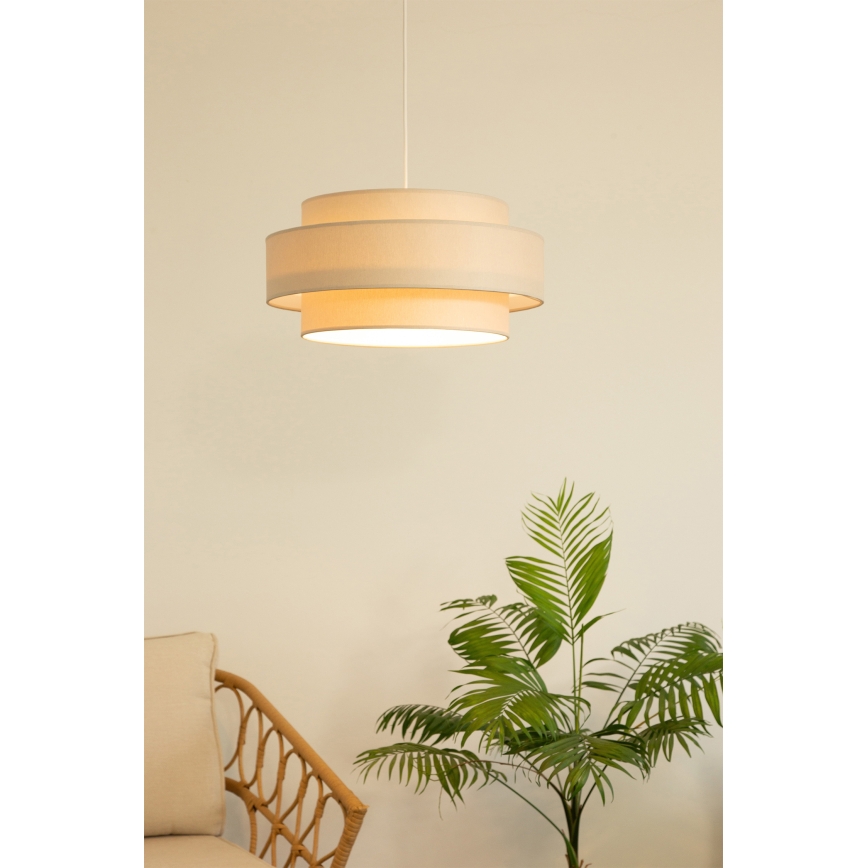 Brilagi - Suspension sur câble RESNA 1xE27/60W/230V Ø 40 cm beige