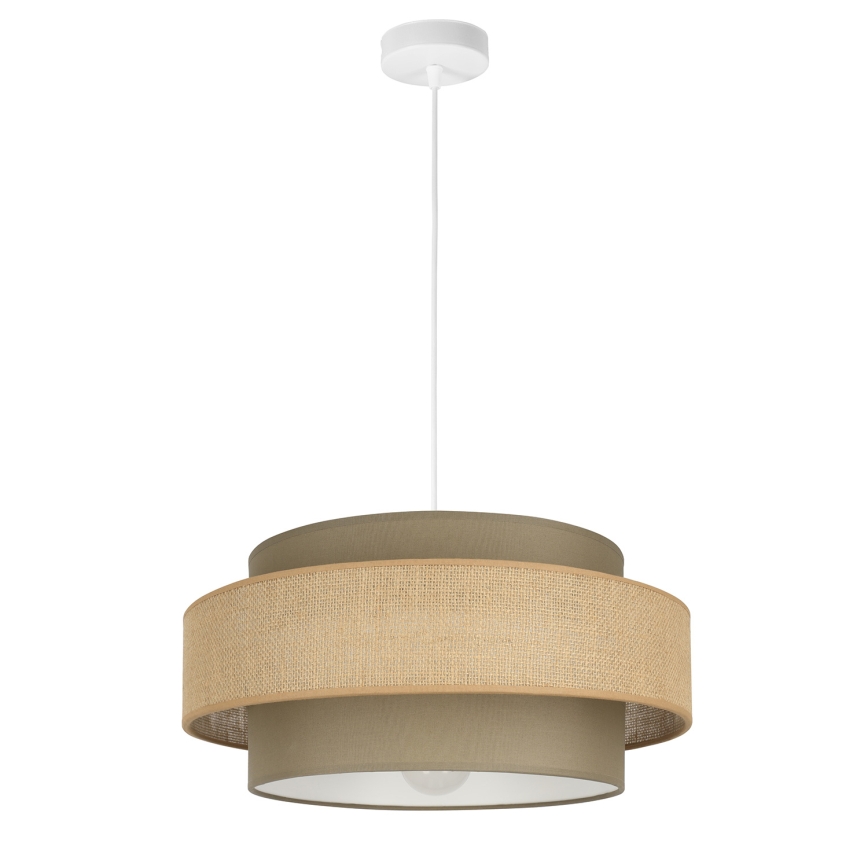 Brilagi - Suspension sur câble RESNA 1xE27/60W/230V Ø 40 cm marron/beige