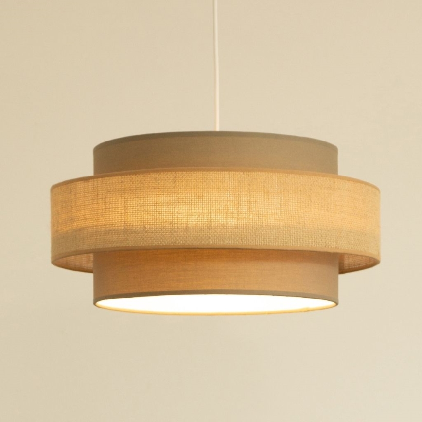 Brilagi - Suspension sur câble RESNA 1xE27/60W/230V Ø 40 cm marron/beige