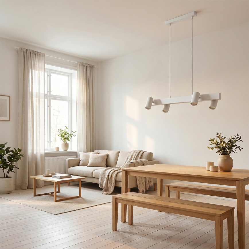 Brilagi - Suspension sur câble SELE 4xGU10/30W/230V blanc
