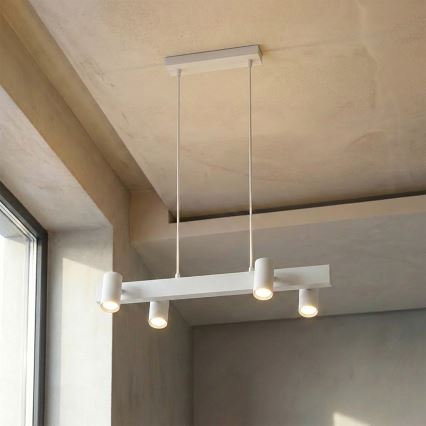 Brilagi - Suspension sur câble SELE 4xGU10/30W/230V blanc