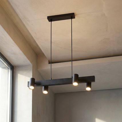 Brilagi - Suspension sur câble SELE 4xGU10/30W/230V noir