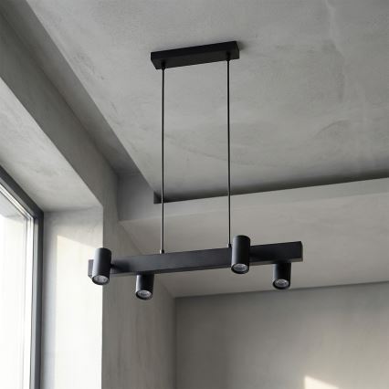 Brilagi - Suspension sur câble SELE 4xGU10/30W/230V noir