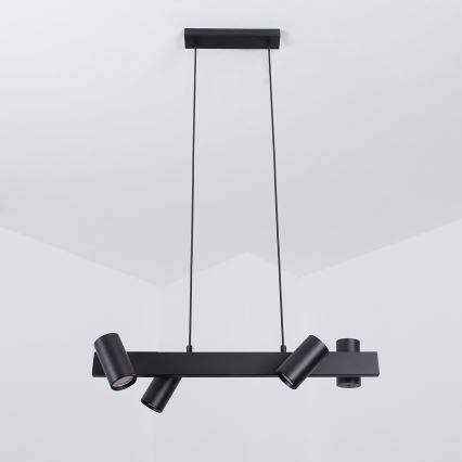 Brilagi - Suspension sur câble SELE 4xGU10/30W/230V noir