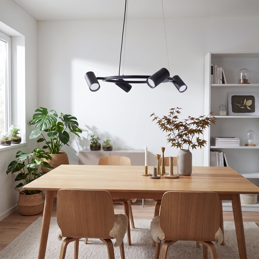 BRILAGI - Suspension sur câble SELE 4xGU10/30W/230V noire