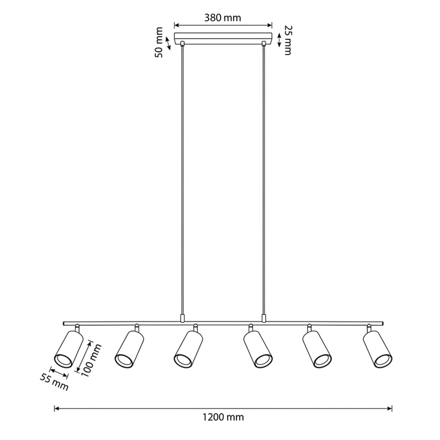 Brilagi - Suspension sur câble SELE 6xGU10/30W/230V beige