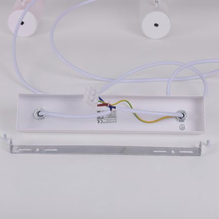 Brilagi - Suspension sur câble SELE 6xGU10/30W/230V blanche/décor chêne