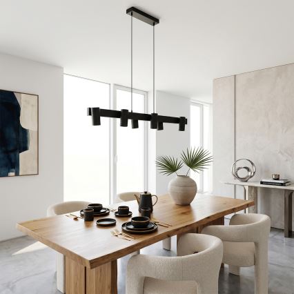Brilagi - Suspension sur câble SELE 6xGU10/30W/230V noire