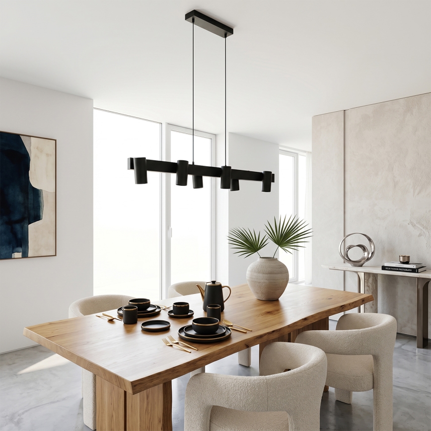 Brilagi - Suspension sur câble SELE 6xGU10/30W/230V noire