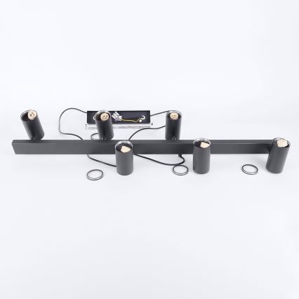 Brilagi - Suspension sur câble SELE 6xGU10/30W/230V noire