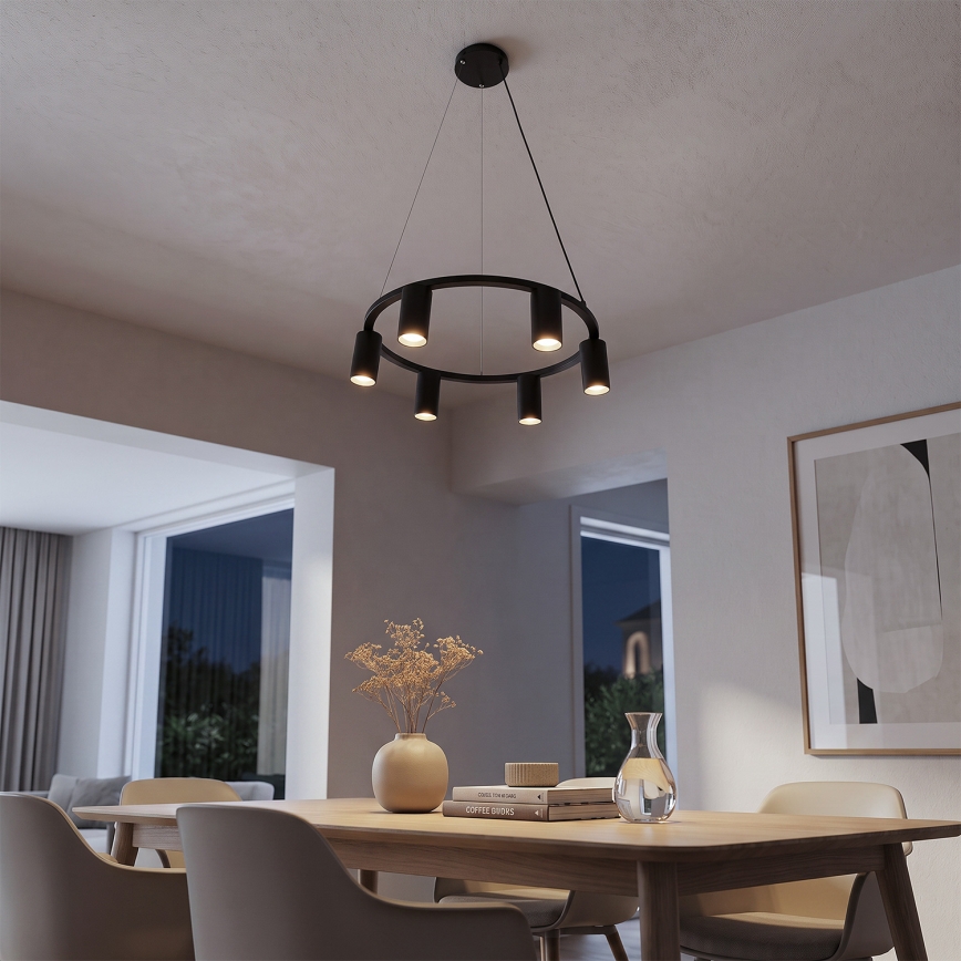 BRILAGI - Suspension sur câble SELE 6xGU10/30W/230V noire