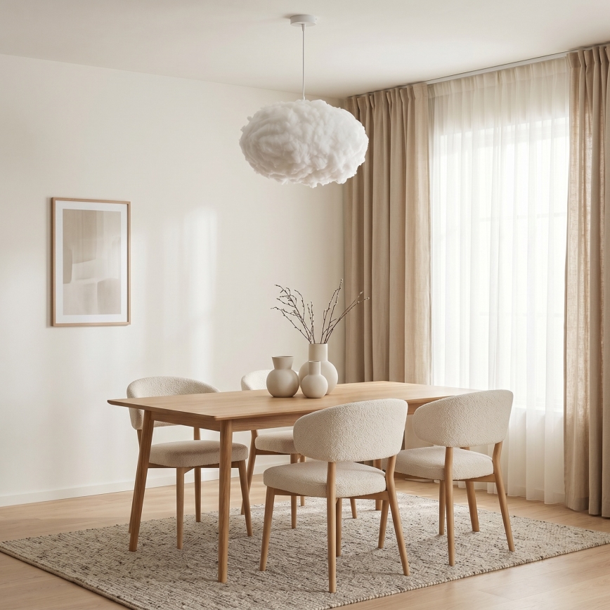 Brilagi - Suspension sur câble SOLEAIR 2xE27/40W/230V Ø 60 cm blanche