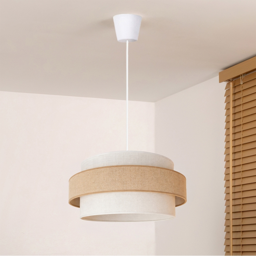 Brilagi - Suspension sur câble SPACE 1xE27/60W/230V Ø 40 cm beige/crème