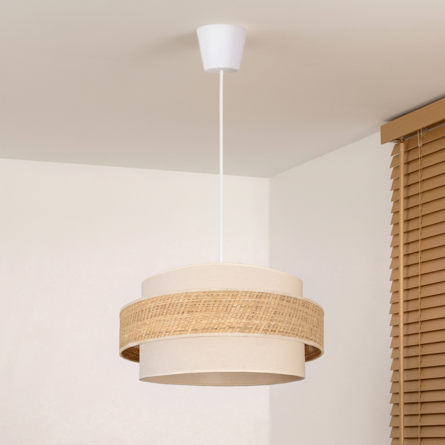 Brilagi - Suspension sur câble SPACE 1xE27/60W/230V Ø 40 cm beige/crème