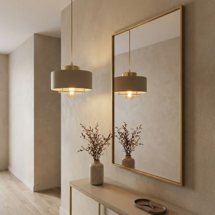Brilagi - Suspension sur câble SPRING 1xE27/60W/230V Ø 20 cm beige/doré