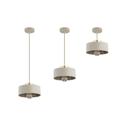 Brilagi - Suspension sur câble SPRING 1xE27/60W/230V Ø 20 cm beige/doré