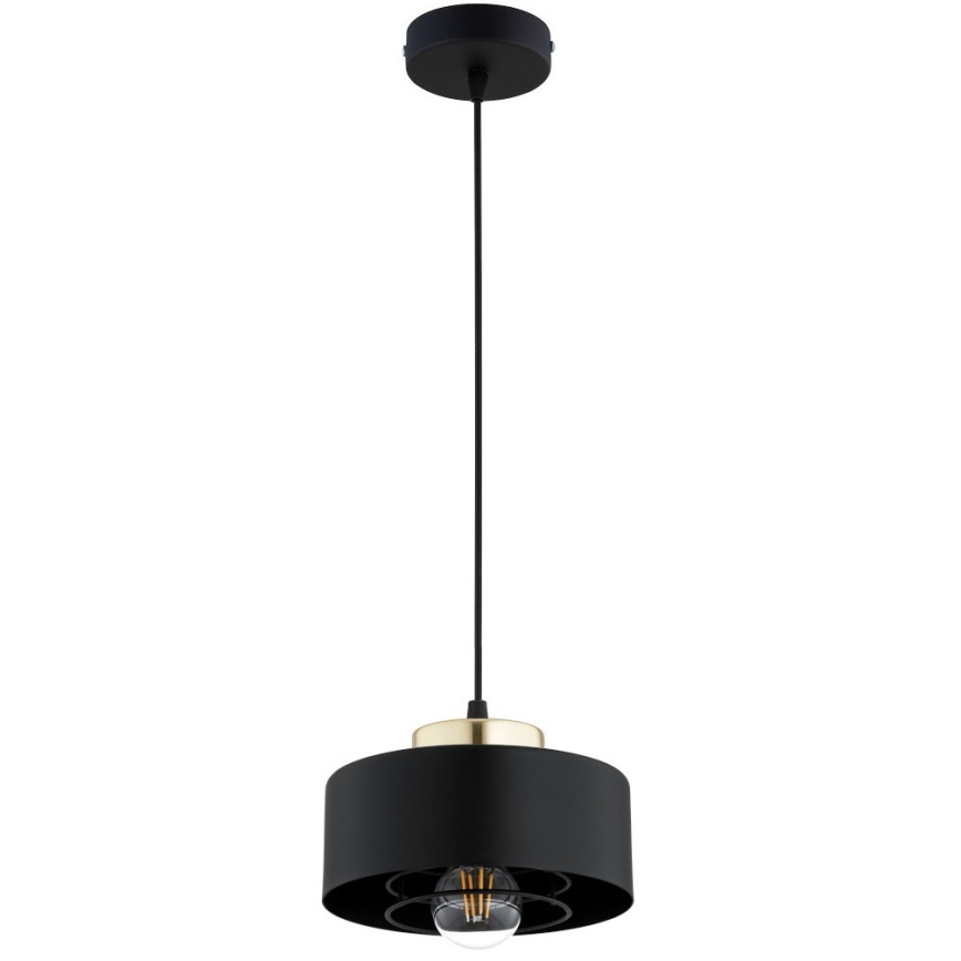 Brilagi - Suspension sur câble SPRING 1xE27/60W/230V Ø 20 cm noir/doré