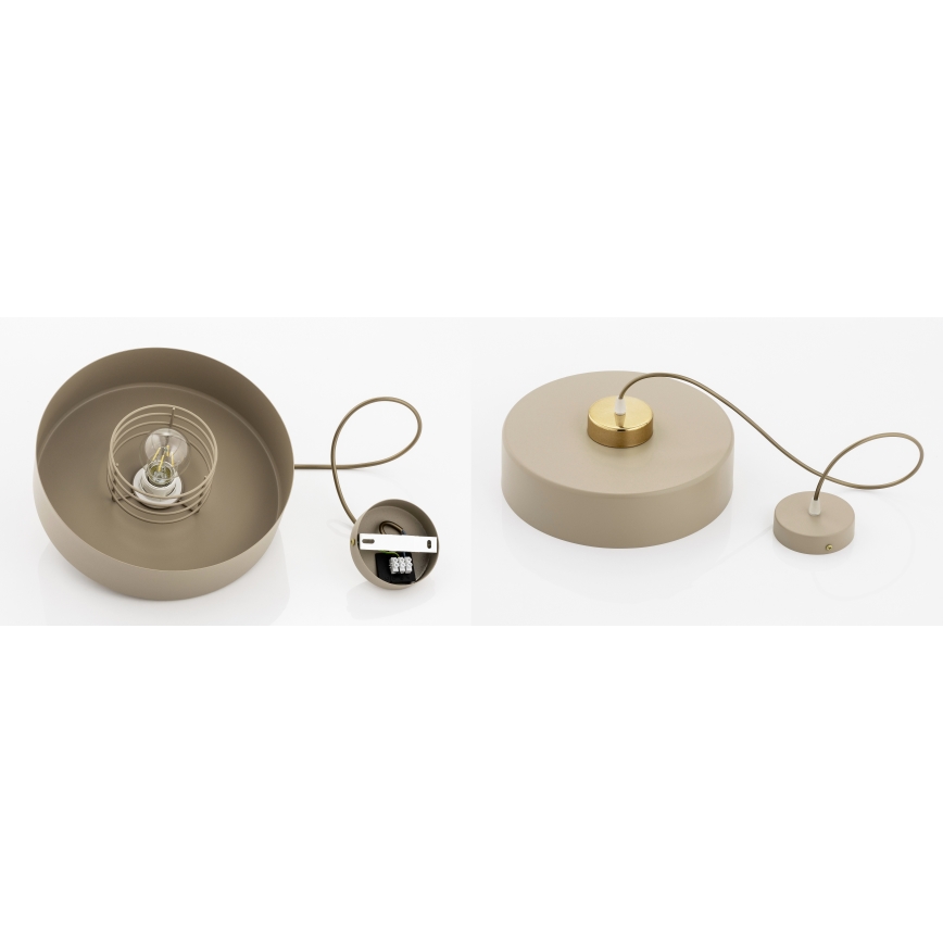 Brilagi - Suspension sur câble SPRING 1xE27/60W/230V Ø 30 cm beige/doré