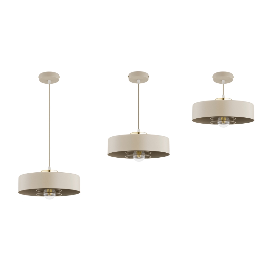 Brilagi - Suspension sur câble SPRING 1xE27/60W/230V Ø 30 cm beige/doré
