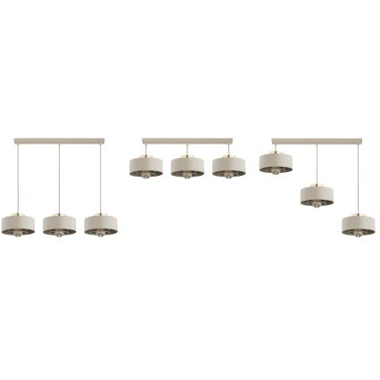 Brilagi - Suspension sur câble SPRING 3xE27/60W/230V beige/doré
