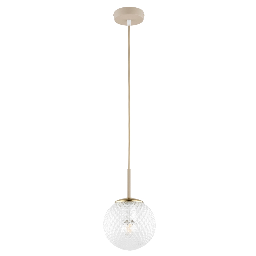 Brilagi - Suspension sur câble STELLA 1xE27/60W/230V Ø 15 cm beige/doré