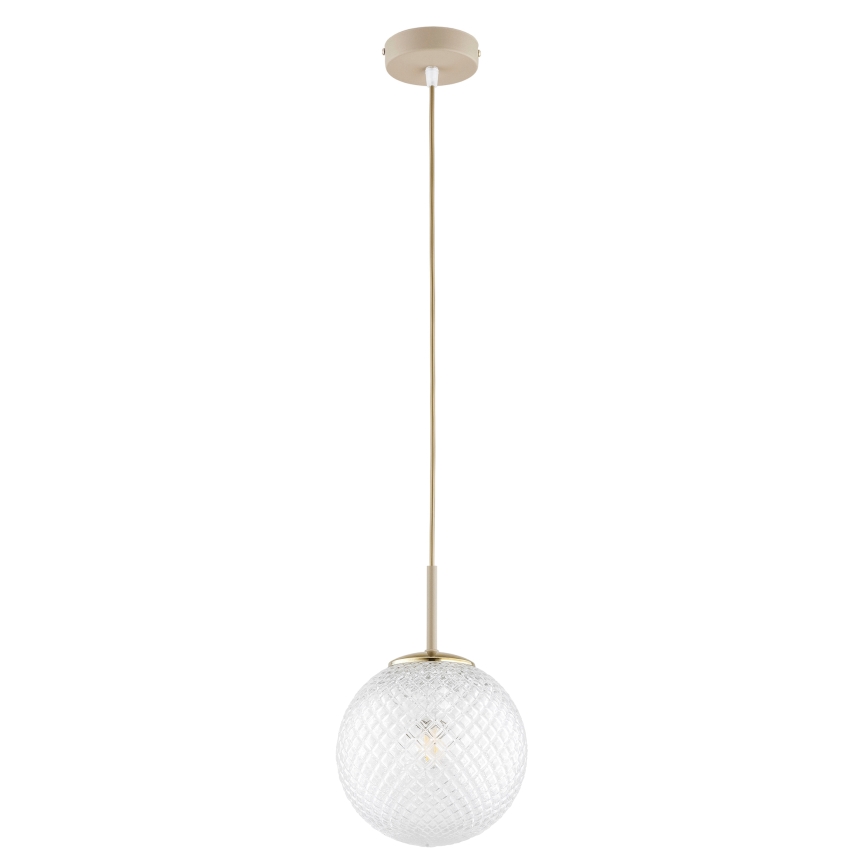 BRILAGI - Suspension sur câble STELLA 1xE27/60W/230V Ø 18 cm beige/doré