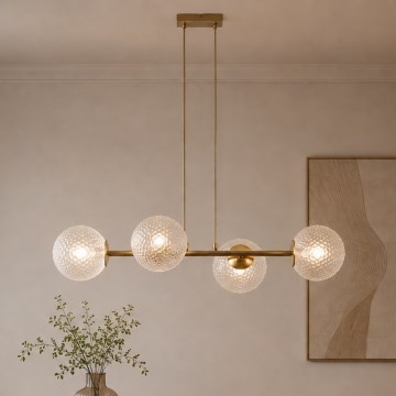 Brilagi - Suspension sur câble STELLA 4xE27/60W/230V beige/doré